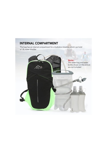 Inoxto-5l Hidrasyon Yelek Sırt Çantası 1.5l Su Torbası Bölmeli Gri