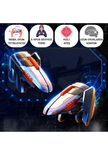 Polham Profesyonel Mobil Oyun Tetikleyici Hızlı Ateş, Nişan Almak İçin Tetik, Tüm Telefonlara Uyumlu