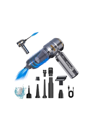 Enraco St-6659 Plus 16000pa Güçlü Portatif Taşınabilir Vakumlu Kablosuz Üflemeli Araç Süpürgesi