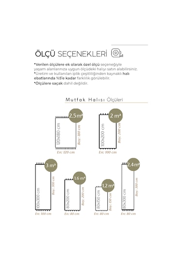 Cool Halı Madrid M201 Mutfak Halısı Leke Tutmaz Tezgah Önü Yolluk Dokuma Bordürlü İthal Sisal Halı