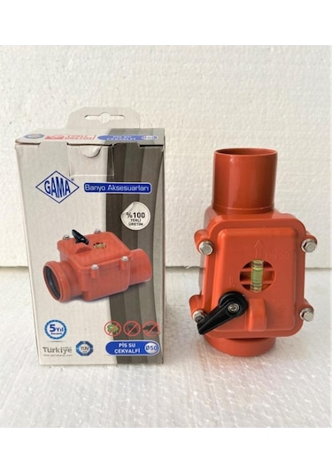 Gama Ø50mm Pvc Pis Su Atıksu Gider Çekvalf Kilitli Sistem
