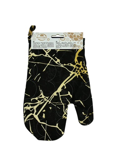 Mul' Tıdom Siyah Mermer Mutfak Eldivencesi 261292927 Siyah