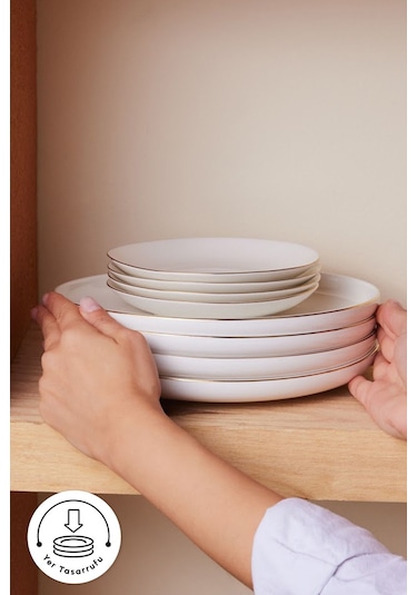 Karaca  Elegance Bone Favaro 38 Parça 6 Kişilik Kahvaltı Takımı Gold