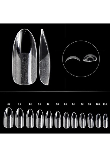 Reedark 360 Adet Abs Tam Kapak Tırnak, 12 Boyut, Yarı Pürüzsüz Şeffaf, Zımbalama Gereksiz, Esnek Kırılmaz, Ev/salon Kullanıma Uygun Saçma Tırnaklar