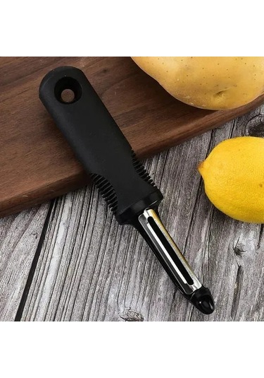 Geeroyoo Dikey Meyve Ve Sebze Soyucu, Çok Amaçlı Paslanmaz Çelik Bıçak, Kolay Kullanım İçin Kauçuk Kaplı Sap, 1 Adet.