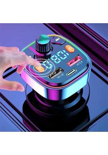 Suntek Bluetooth Fm Verici Hızlı Şarj Desteği Usb Disk Pd 2