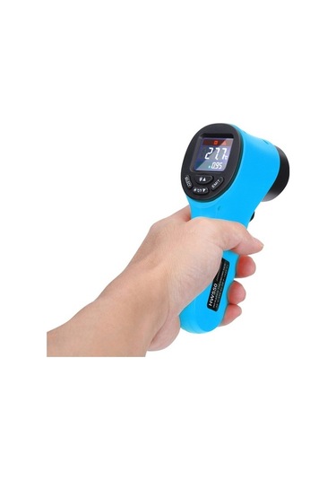Pazly Termometre Temassız Tabancası Sıcaklık Pirometre Mavi Lcd Lazer Kızılötesi Hw550 Endüstriyel Dijital - Qv