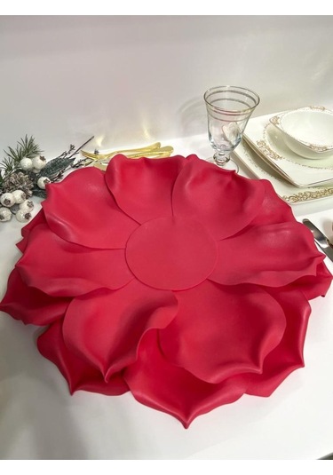 Eva Lateks Supla Amerikan Servis Kırmızı Gül Tasarım Kırmızı