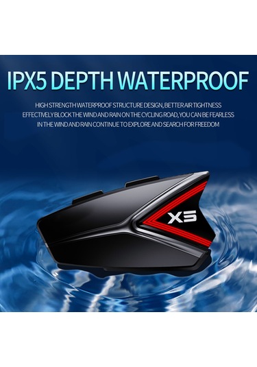 Jeehugo Motorsiklet Kask Kulaklığı - Ip67 Su Geçirmez Bt5.0 - Ses İzni Ve Gürültü Engelleme - 600mah Batarya - Siyah