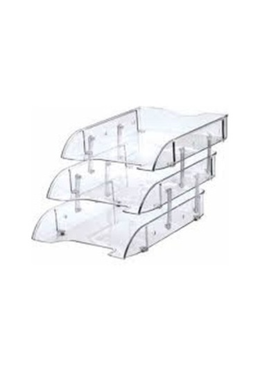 Evrak Rafı 3 Lü-hareketli-mafsallı-şeffaf