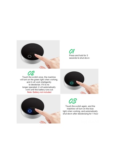 Xindoker Akıllı Ozon Dezenfektörü - Buzdolabı, Araç Ve Banyo İçin Koku Giderici Ve Hijyen Sağlayıcı Siyah