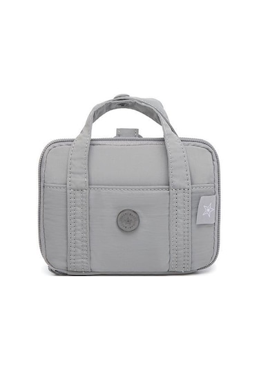 Smart Bags Mikro Poly Kumaş Askılı Mini Boy Kadın Cüzdanı 3346 Gri
