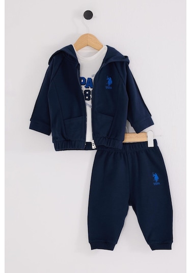 U.s. Polo Assn Erkek Bebek 3'lü Takım Lacivert-2084 Lacivert