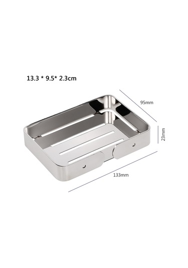 Yuntech01 Stainless Steel Duş Jeli Tutucu Duvar Tipi Su Akışlı Sabun Rakımı Gümüş Renkli Diğer