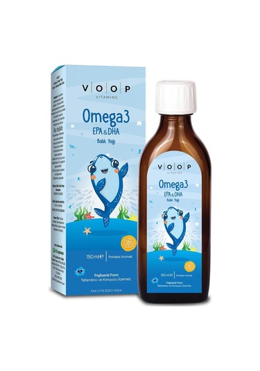 Voop Omega 3 Balık Yağı Şurup Portakal Aromalı 150   ML