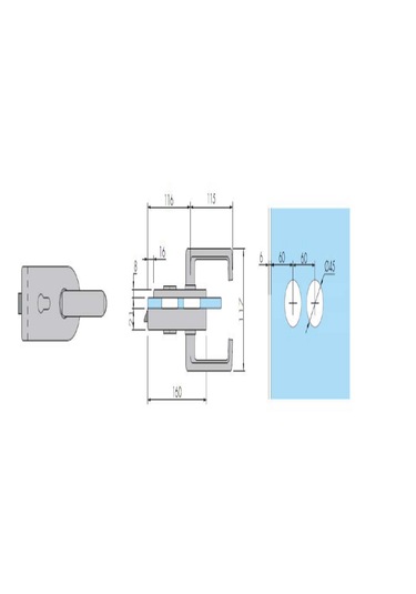 Siyah Cam Kapı Kollu Kilit, Cam Kapı Kilidi, Rondo Kapı Kolu, Alm