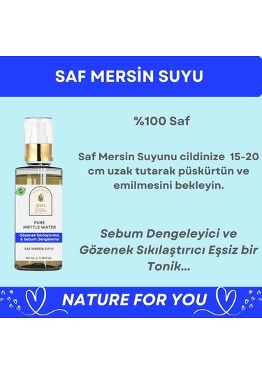 Sera Natura Saf Mersin Suyu Gözenek Sıkılaştırıcı ve Sebum Dengeleyici Tonik 100 ML