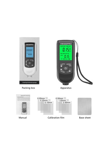 Singree Hw-300pro Çok Fonksiyonlu Kaplama Kalınlık Ölçer - Otomatik Kapanma, Fe/nfe Modlu, 0-2000μm Hassas Ölçüm Siyah