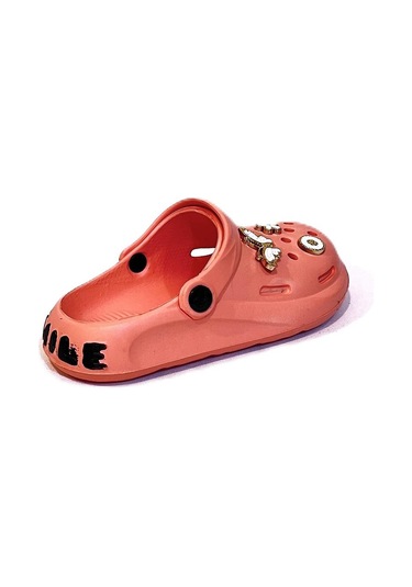 Fiyra 2052 Pudra Smıle Crks Taşlı Kız Çocuk Havuz Plaj Terlik Pudra