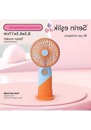 Supermarket1 Mini Usb Taşınabilir Fan, Öğrenciye Yakışır Pembe, Mor, Haki, Turuncu Renklerde, C0121 Model