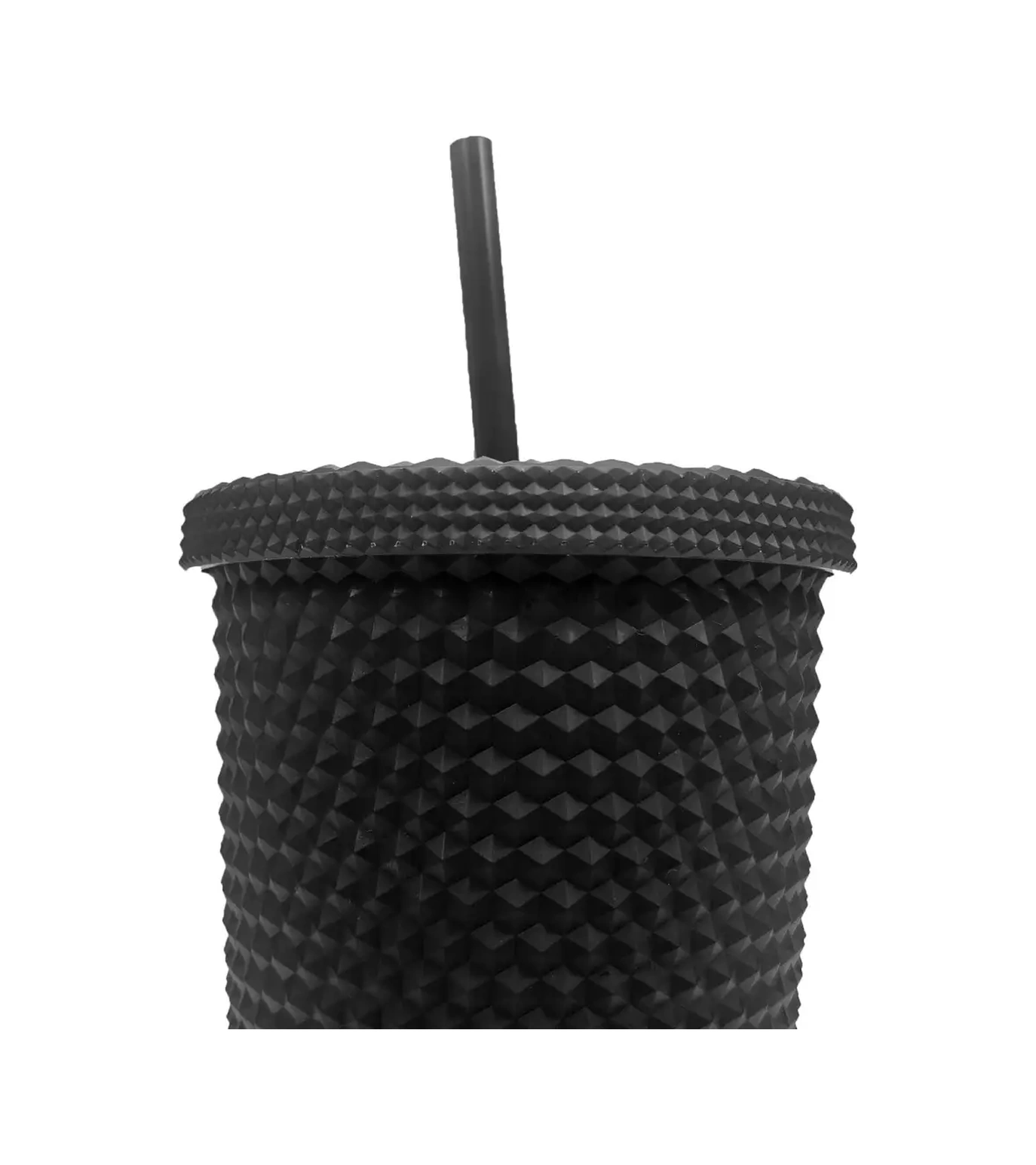 Haware Tekrar Kullanılabilir Kapaklı Ve Pipetli İçecek Bardağı 53860325 Siyah Mat