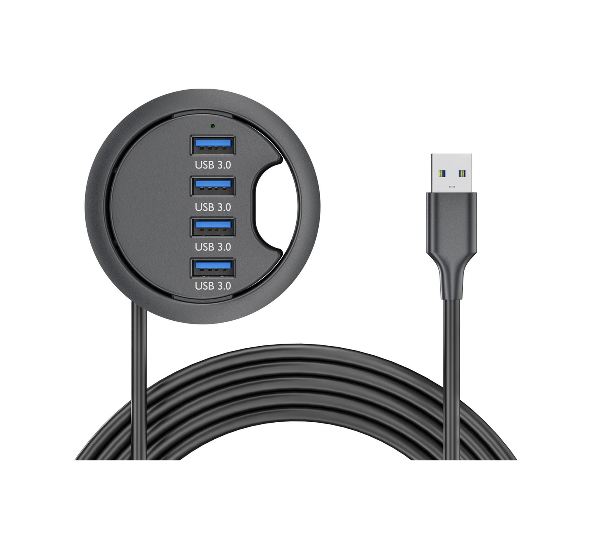 Sones 4 X Usb3.0 Masaüstü Grommet Ayırıcı Hub Yerleştirme İstasyonu, Kablo Uzunluğu 1,2 M