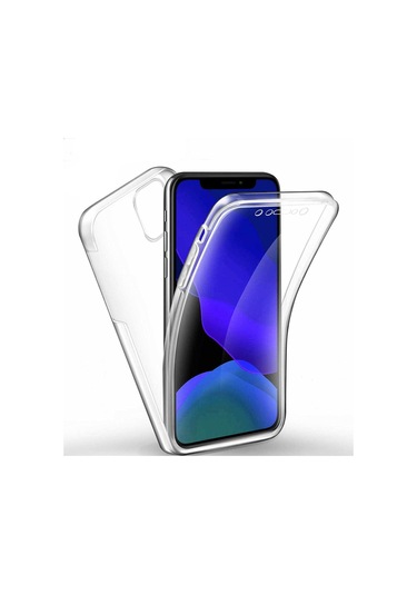 Prolysus iPhone Uyumlu 11 Pro Max Uyumlu 360 Derece Kılıf Full Tam Koruma Ön Arka Şeffaf Kılıf