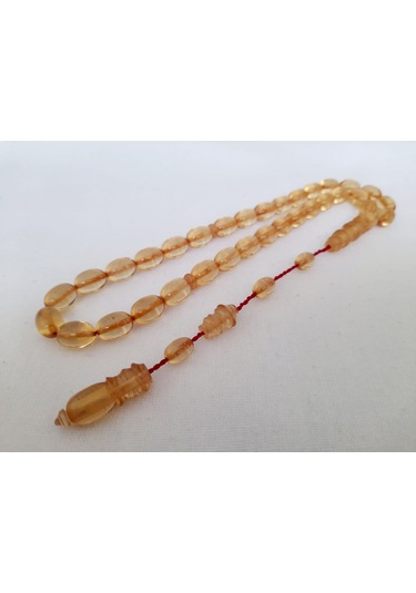 Şefaf Renk Sıstemli Takımlı Ateş Kehribar Tesbih..ölçü 8,5 X 11.5