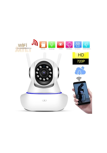 Qasul Hd 1080p Gece Görüşü 360 Açı Ayarlanabilir Güvenlik Kamera