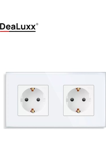 Dealuxx Cam Çerçeveli Beyaz İki Kollupri Priz. 193877877