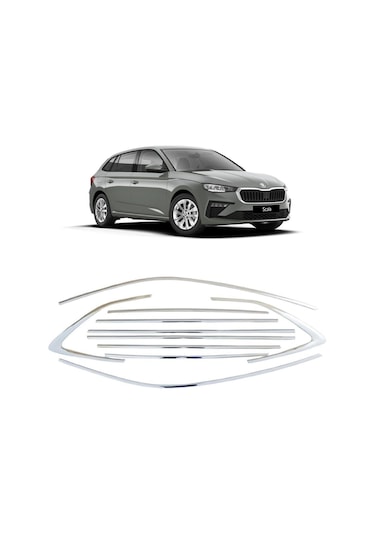 Skoda Scala Krom Cam Çerçevesi Set 2019- 10 Parça