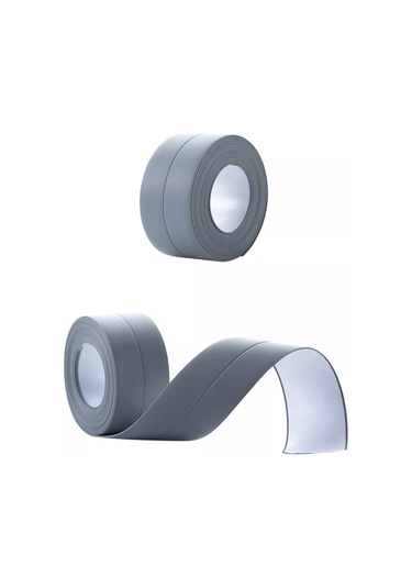 Hazdev Banyo Ve Mutfak İçin Kendinden Yapışkanlı Süpürgelik Kenar Bandı 208943569 Gri