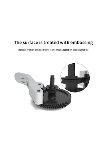 Fortunelane A1 Mini 3d Yazıcı Ekipmanı: Nanokaplama Çelik Ekstruder Dişlisi Seti - Pom Dişli + El Kolu Dahil