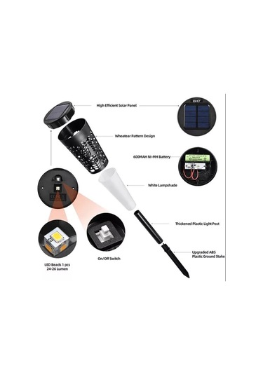Mighty 6 Li Paket Rgb Çok Renkli Güneş Yolu Güneş Enerjili Bahçe Aydınlatma Solar Bahçe Süsü Set - Tekli Set