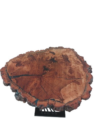 Servis Sehpası Meşe Epoksi Kaplama Açık Meşe