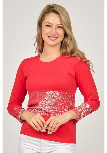 Sistas Kadın Uzun Kollu Penye Bluz 6699448 Mercan-Mercan
