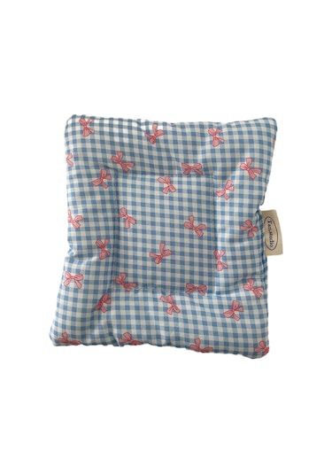 Homyl Kelebek Düğüm Baskılı Ekose İçecek Altlığı Cafe Mavi