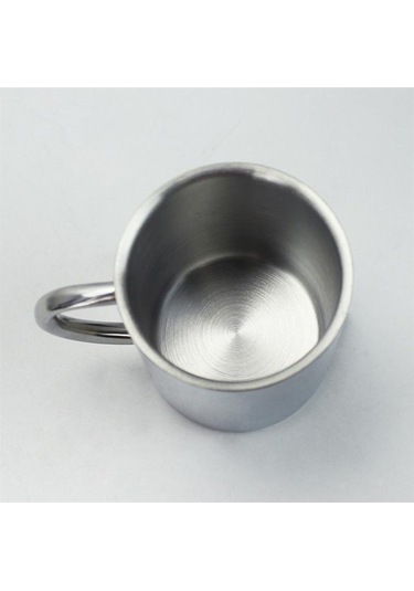 Pazly Cbtx 304 Çift Yalıtım Kahve Bardağı, Paslanmaz Çelik, 200 Ml, Kapaklı, Dayanıklı Gümüş