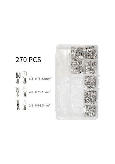 Geeksen Sn-48b Çelik Pres Makinesi Seti 0.5-2.5mm² + 270 Adet Takma Terminal, Ergonomik Kollü, Eşit Basınçlı Ve Dayanıklı Tıraşlama Aracı