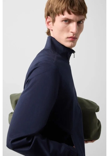 Bogner Rupert Jersey Lüks Günlük Stil, Erkek Ceket Lacivert