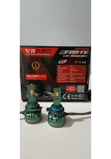 Hır2-9012 Vrpro Forte Xenon 6000k-6500k Saf Beyaz Işık Led Zenon