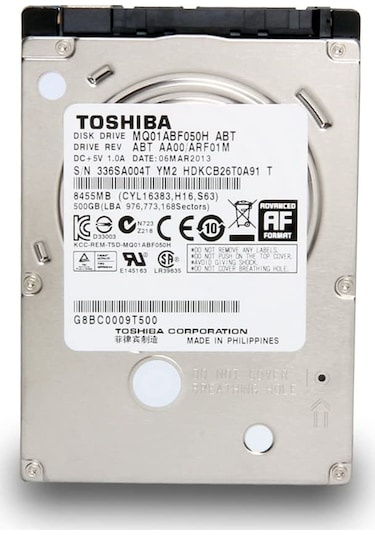 Toshiba MQ01ABF050H 2.5" 500 GB + 8 GB SATA 3 SSHD