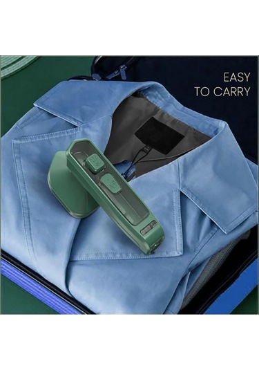 Hombey Minik El Tipi Ütü 1000w - Yüksek Sıcaklıklı Buhar İle Ütüleme, Dezenfeksiyon Ve Temizleme Fonksiyonu - Taşınabilir Abs Malzeme 100ml Su Tankı Yeşil