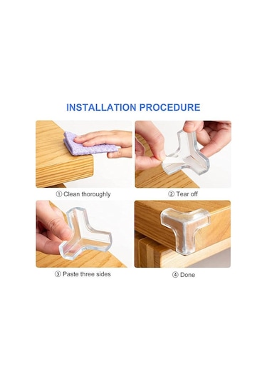 Jmsstore Silikon Köşe Koruyucu 4'lü Şeffaf