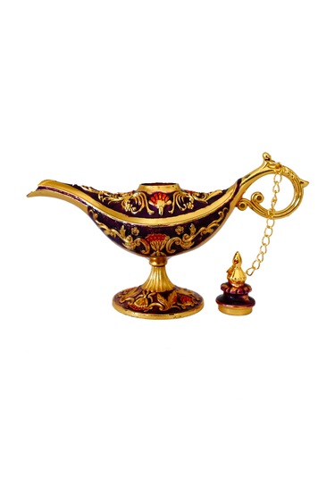 Dekoratif Alaaddin Sihirli Lambası - Vintage Tasarım, 13x8.5 Cm