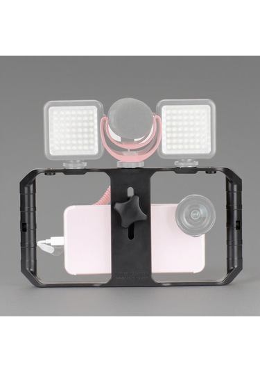 Kangvka Ulanzi U-rig Pro Telefon Video Tutucu, 3 Hot Shoe Desteği İle Geliştirilmiş, İki Kilitleli Sağlam Tutma, Aksesuar Uyumlu