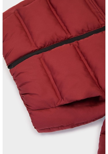 Defacto Erkek Bebek Kapüşonlu Fermuarlı Mont C6963a525aubr181 Bordo