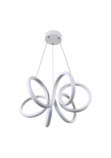 Modern Kıvrımlı Sarkıt Led Avize Beyaz Işık Beyaz