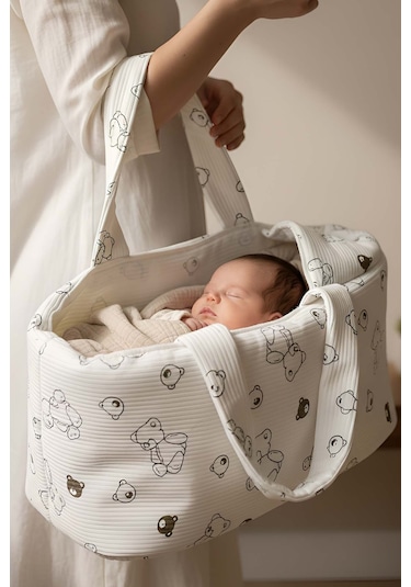 Mini Ayıcıklı Bebek Taşıma Çantası
