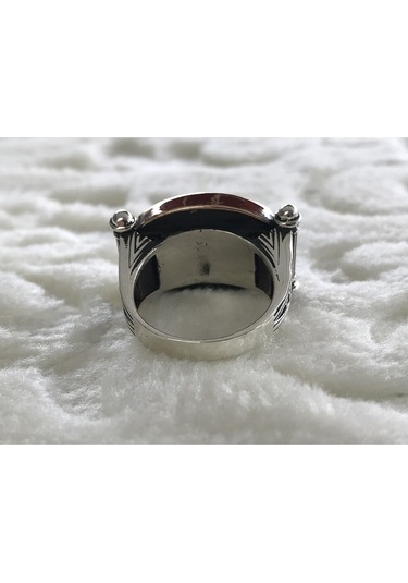 Kartal Işlemeli 925 Ayar Gümüş Erkek Yüzük